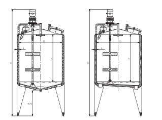 双层立式搅拌罐系列-结构 双层立式搅拌罐系列-结构